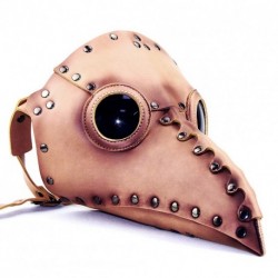 HIBIRETRO Steampunk Gothic Retro Plague Beak Doctor Bird Mask Halloween Christmas Costume Brown