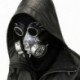 HIBIRETRO Steampunk Metal Gas Mask with Goggles, Full Face Skeleton Warrior Death Mask Helmet for Masquerade Cosplay Halloween Costume - Dark I II