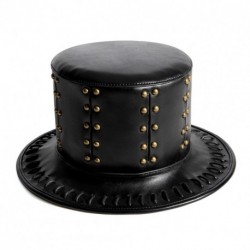 HIBIRETRO Steampunk Top Hat for Adults, Unisex Costume Props Accessory for Cosplay Halloween and Dress Up - Black
