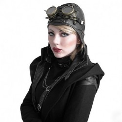 HIBIRETRO Steampunk soft leather neutral motorcycle flying cap