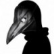 HIBIRETRO Steampunk Plague Doctor Half Face Mask for Adults and Kids, Medieval Bubonic Plague DR Leather Masks for Masquerade Cosplay Halloween Costume - Black